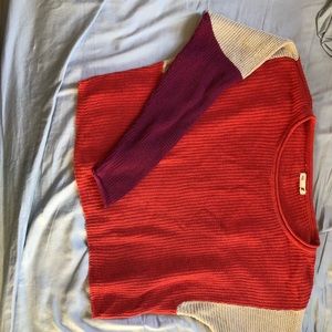 Colorful soft cropped sweater